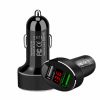 led display usb car charger quick charger 3.0 mobile phone car c